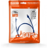 Cabo Rede Patch Cord CAT5E 1,5m Pluscable PC-ETHU15BL Azul
