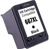 Cartucho HP 667 XL preto 14ML compatível